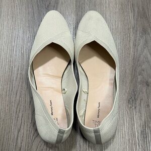 Tan Knit Ballet Flats